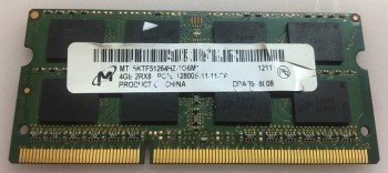 оперативная память MICRON MT8KTF51264HZ-1G6E1 4GB DDR3L PC3-12800 CL11 512MBX64 512X8 1.35V 204P SODIMM оригинал с разбора - Торгово Сервисный Центр "Novocomp", Новоуральск, Екатеринбург